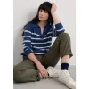 Barbizan Long Sleeve Collared Jumper-Seasalt Cornwall Hot