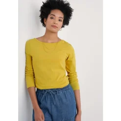 Easel Long Sleeve Top in GOTS-Certified Organic Cotton Jersey-Seasalt Cornwall Outlet