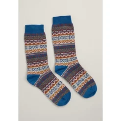 Fair Isle Bloomin Good Socks-Seasalt Cornwall Hot