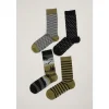 Gift Box of 4 Green Men's Sailor Socks-Seasalt Cornwall Fashion