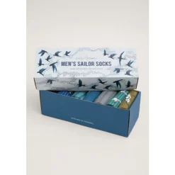 Gift Box of 7 Men's Wildlife Sailor Socks-Seasalt Cornwall Clearance