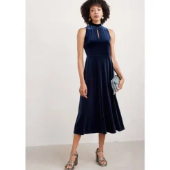 Ivy Trail Sleeveless Velvet Midi Dress-Seasalt Cornwall Online