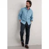 Men's Jackdaw Shirt in in GOTS-Certified Organic Cotton Twill-Seasalt Cornwall Hot