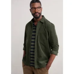 Men's Ropemaker Waffle Cord Overshirt-Seasalt Cornwall Hot