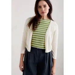 Vanessa Knitted Cardigan in GOTS-Certified Organic Cotton-Seasalt Cornwall Hot