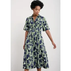 Wild Liquorice Shirt Dress in GOTS-Certified Organic Cotton-Seasalt Cornwall Clearance